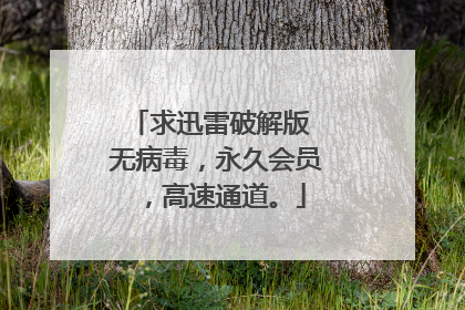 求迅雷破解版 无病毒，永久会员，高速通道。