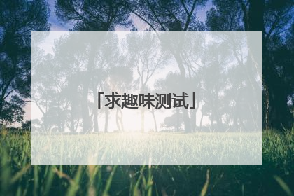 求趣味测试