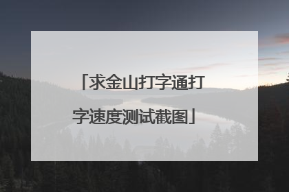 求金山打字通打字速度测试截图
