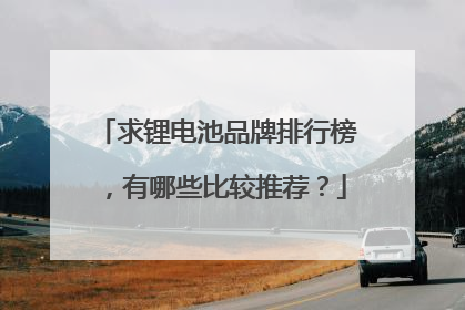 求锂电池品牌排行榜,有哪些比较推荐?