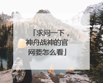 求问一下,神舟战神的官网要怎么看