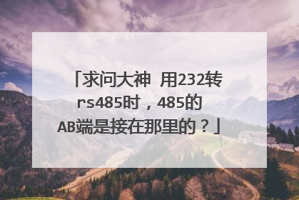 求问大神 用232转rs485时，485的AB端是接在那里的？