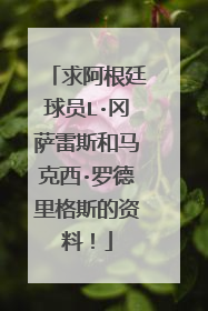 求阿根廷球员L·冈萨雷斯和马克西·罗德里格斯的资料!