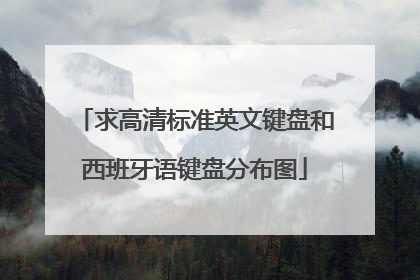 求高清标准英文键盘和西班牙语键盘分布图