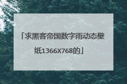 求黑客帝国数字雨动态壁纸1366X768的