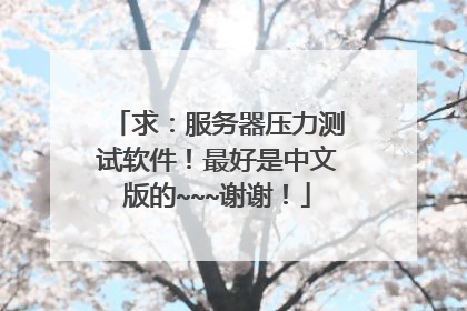 求：服务器压力测试软件！最好是中文版的~~~谢谢！