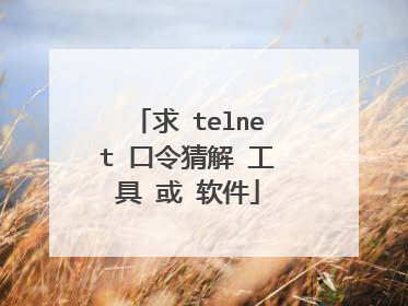 求 telnet 口令猜解 工具 或 软件