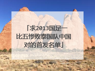 求2013国足一比五惨败泰国队中国对的首发名单