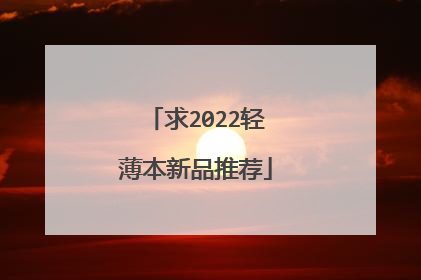 求2022轻薄本新品推荐