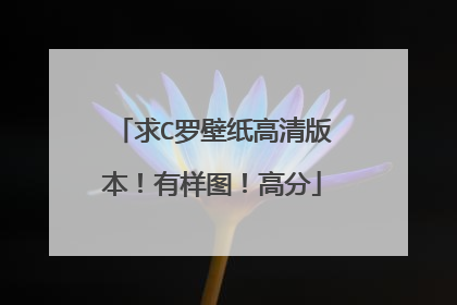 求C罗壁纸高清版本！有样图！高分