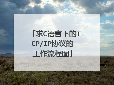 求C语言下的TCP/IP协议的工作流程图
