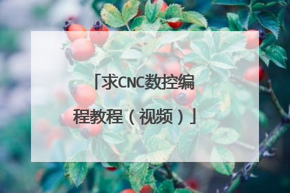 求CNC数控编程教程(视频)