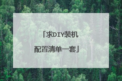 求DIY装机配置清单一套