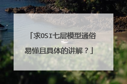 求OSI七层模型通俗易懂且具体的讲解?