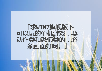 求WIN7旗舰版下可以玩的单机游戏,要动作类和恐怖类的,必须画面好啊。