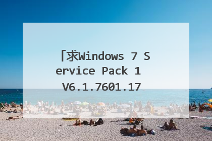 求Windows 7 Service Pack 1 V6.1.7601.17514 官方版网盘资源