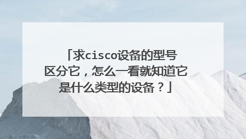 求cisco设备的型号区分它，怎么一看就知道它是什么类型的设备？