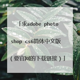 求adobe photoshop cs6简体中文版（要官网的下载链接）