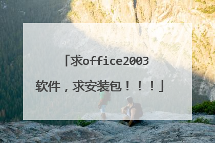 求office2003软件,求安装包!!!