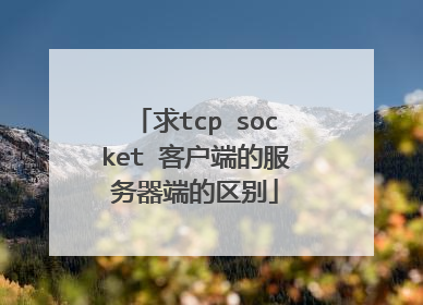 求tcp socket 客户端的服务器端的区别