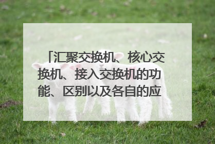 汇聚交换机、核心交换机、接入交换机的功能、区别以及各自的应用环境是什么？