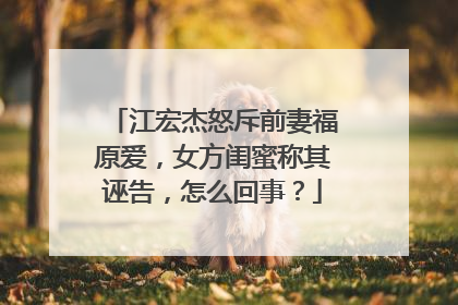 江宏杰怒斥前妻福原爱,女方闺蜜称其诬告,怎么回事?