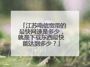 江苏电信宽带的最快网速是多少,就是下载东西最快能达到多少?