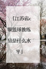 江苏省c级篮球教练员是什么水平