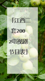 江西二套2002电视剧节目表