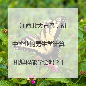 江西北大青鸟:初中毕业的男生学计算机编程能学会吗?