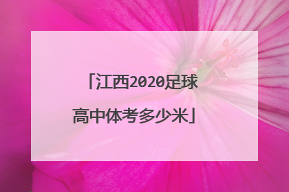 江西2020足球高中体考多少米
