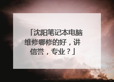 沈阳笔记本电脑维修哪修的好,讲信誉,专业?
