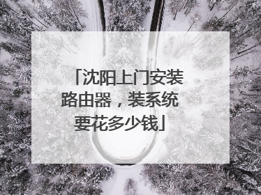 沈阳上门安装路由器，装系统要花多少钱