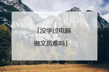 没学过电脑做文员难吗