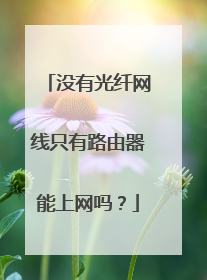 没有光纤网线只有路由器能上网吗？
