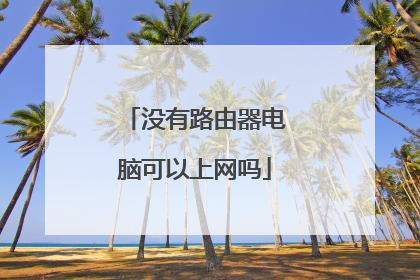 没有路由器电脑可以上网吗