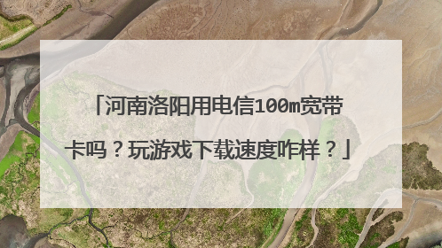 河南洛阳用电信100m宽带卡吗?玩游戏下载速度咋样?