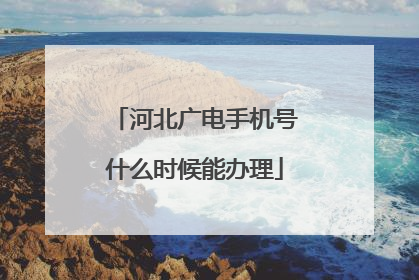 河北广电手机号什么时候能办理