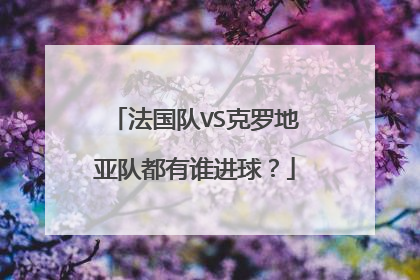 法国队VS克罗地亚队都有谁进球？