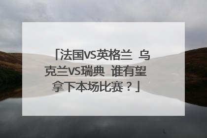法国VS英格兰 乌克兰VS瑞典 谁有望拿下本场比赛？