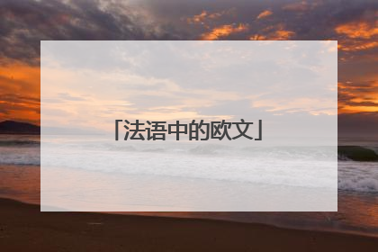 法语中的欧文