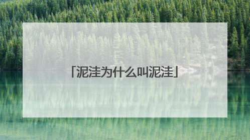 泥洼为什么叫泥洼