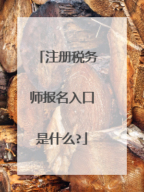 注册税务师报名入口是什么?