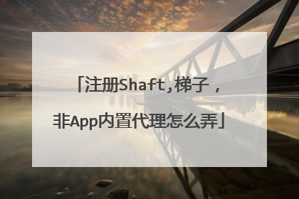 注册Shaft,梯子，非App内置代理怎么弄