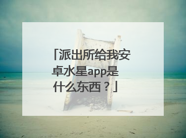 派出所给我安卓水星app是什么东西？
