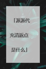 派派代充清返点是什么