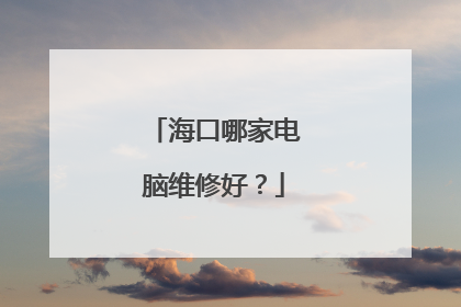 海口哪家电脑维修好?