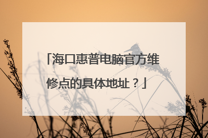 海口惠普电脑官方维修点的具体地址?
