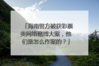 海南警方破获彩票类网络赌博大案，他们是怎么作案的？