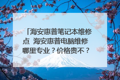 海安惠普笔记本维修点 海安惠普电脑维修哪里专业?价格贵不? 我的惠普电脑有时花屏 有时黑屏